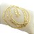 Corrente Masculina 70cm 4mm Largura Folheado Ouro 18k CR805 - Imagem 2