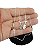 Corrente Feminina 50cm 0.8mm 2 Meninas Folheada Prata CR828 - Imagem 5