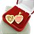 Pingente Coração Aromatizado 2cm Folheado Ouro 18k Pi221 - Imagem 5