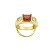 Anel Masculino Aro 22 Vermelho Folheado Ouro 18k AN170 - Imagem 1