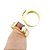 Anel Masculino Aro 30 Vermelho Folheado Ouro 18K AN170 - Imagem 6