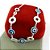 Pulseira Feminina 16/19cm + Olho Grego Folheada Prata PL395 - Imagem 3