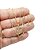 Corrente Feminina 50cm 1mm Cruz Folheado Ouro 18k CR855 - Imagem 3