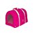 Bolsa De Transporte Pet Woof Classic Lazzy Grid Pink - Imagem 1