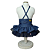Conjunto de Roupa para Cachorro Blusa Tricoline Branca e Saia Jeans - Imagem 3
