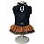 Conjunto de Roupa para Cachorro Blusa Tricoline Preta e Saia Caramelo - Imagem 1