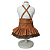 Conjunto de Roupa para Cachorro Blusa Tricoline Preta e Saia Caramelo - Imagem 3