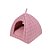 Cabana Para Cachorro Woof Classic Sheep Grid Rosa - Imagem 1