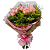 Buquê Rustic de  6 Rosas Cor de Rosa - Imagem 1