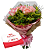 Buquê Rustic de 6 Rosas Cor de Rosa com chocolate Raffello - Imagem 1