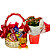 Cesta de Chocolates com Pelúcia e Flores - Imagem 2