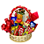 Cesta de Chocolates com Pelúcia e Flores - Imagem 1