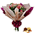 Buquê de 4 Rosas Cor de Rosa com Ferrero Rocher - Imagem 2