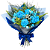 Toque Azul – Buquê com 4 Rosas Encantadoras - Imagem 1