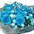 Buquê Encanto Azul – 12 Rosas Azuis com Espumante Moscatel Rosé e chocolate Ferrero Rocher com 8 bombons - Imagem 2