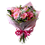 Buquê Tons de Rosas Com Rosas e Gérberas - Imagem 1
