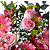 Buquê Tons de Rosas Com Rosas e Gérberas - Imagem 4