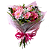 Buquê Tons de Rosas Com Rosas e Gérberas - Imagem 5