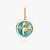 Pingente Medalha Zodíaco Câncer  em Ouro 18K  com Diamantes e Quartzo precioso natural. - Imagem 1