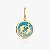Pingente Medalha Zodíaco Peixes em Ouro 18K com Diamantes e Quartzo precioso natural. - Imagem 1