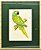 Quadro de Pássaro 7 com Passpatour verde e faux bamboo - Imagem 1
