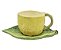 Xícara de chá limão com pires folha - Imagem 1