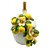 Base abajur garrafão com aplicação de limões e flores zanatta casa - Imagem 1