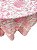 Toalha de mesa pássaros e romãs rosa quadrada - Imagem 4