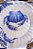 Prato sobremesa concha branco desenho caranguejo azul - Imagem 2