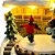 Brinquedo de natal casinha com árvores e patinadores ac887 - Imagem 3
