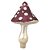 Enfeite de árvore cogumelo vidro vermelho (set 4) - Imagem 1