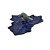 Petisqueira trio folhas de uva azul reativo com pássaro Zanatta Casa - Imagem 1