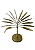 Coqueiro em metal dourado decorativo - Imagem 1
