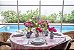 Toalha de mesa pássaros e flores (3,24x 1,24m) +28cm babado - Imagem 3