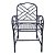 Cadeira com braços faux bamboo de ferro azul marinho - Imagem 1