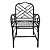 Cadeira com braços faux bamboo de ferro preta - Imagem 1