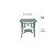 Mesa lateral bambu e palha verde celadon - Imagem 2