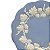 Prato raso azul com folhas de uva faiança - Imagem 3