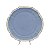 Prato raso azul com borda bolinha - Imagem 1