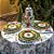 Toalha de mesa toile de jouy verde com babados 2,5 x 1,5m - Imagem 4