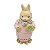 Pote de coelha rosa com lenço de flores zanatta casa - Imagem 1