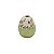 Mini vaso ovo verde e branco com desenhos de flores zanatta casa - Imagem 1