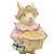 Coelha vovó com chapéu, cesta e roupa rosa zanatta casa - Imagem 3
