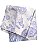 Toalha de mesa floral lilás com babado listrado (2,50 x 1,65) - Imagem 1