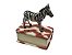 Enfeite de livro com zebra em cerâmica - Imagem 1