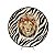 Prato raso amassado com desenho de leão - Imagem 1