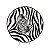 Prato raso amassado com desenho de zebra - Imagem 1