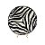 Prato sobremesa amassado estampa zebra - Imagem 1