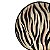 Prato sobremesa amassado estampa zebra marrom - Imagem 2