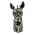 Vaso de cerâmica cabeça de zebra G - Imagem 1